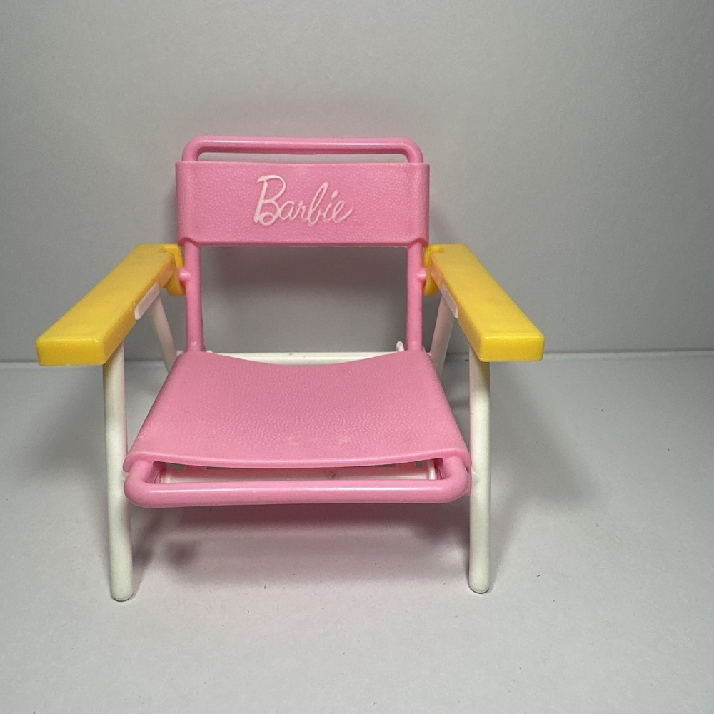 Mattel Barbie Pink Orange Beach Chair Doll Furniture Miniature 2020